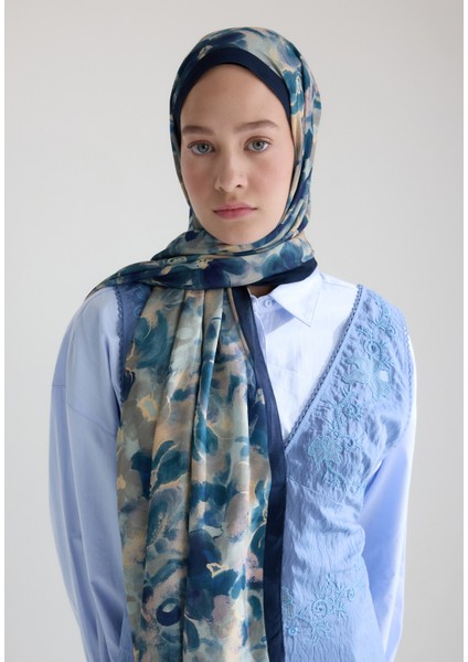 Hıbıscus Beauty Floş Viskon Şal Indigo fiyatları