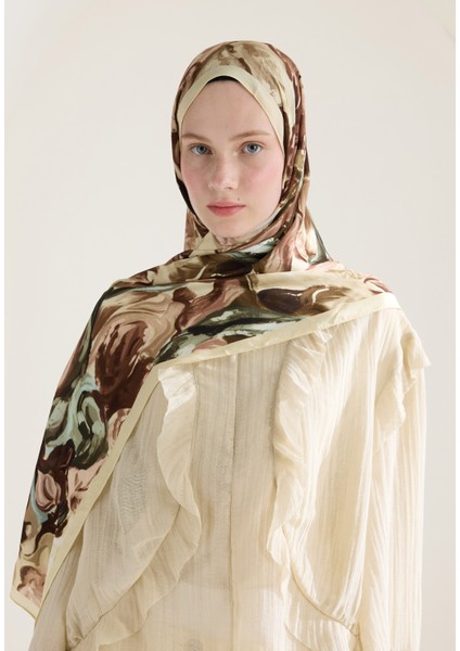 Rosıe Floş Viskon Şal Nude fiyatları