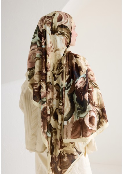 Rosıe Floş Viskon Şal Nude fırsatları