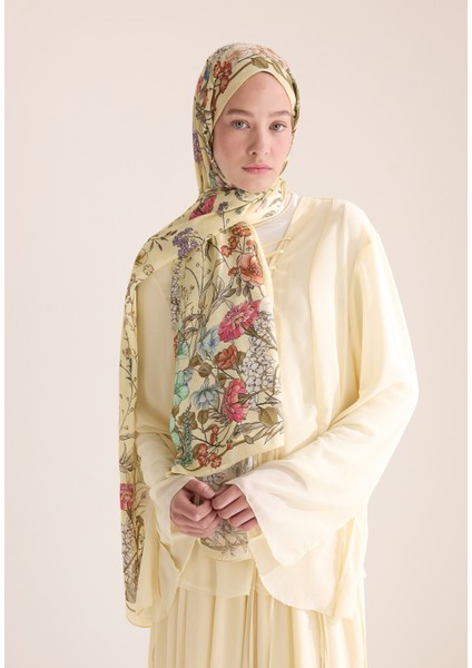 Valentına Floş Viskon Şal Soft Sarı fiyatları