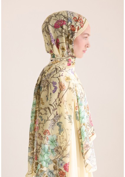 Valentına Floş Viskon Şal Soft Sarı modelleri