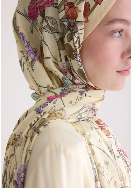 Valentına Floş Viskon Şal Soft Sarı fırsatları