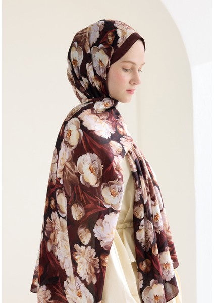 Lotus Floş Viskon Şal Kızıl Kahve fiyatları