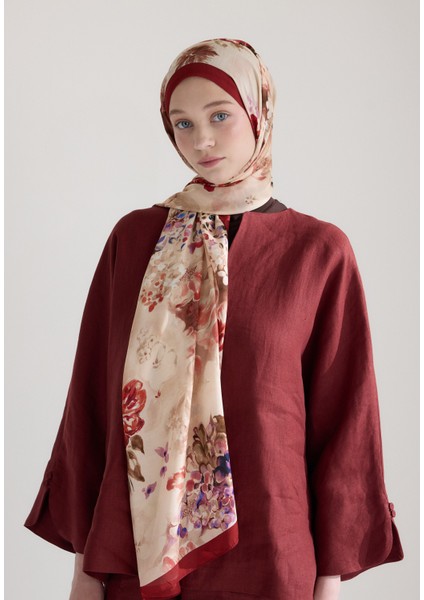 Peony Harmony Floş Viskon Şal Kırmızı fırsatları