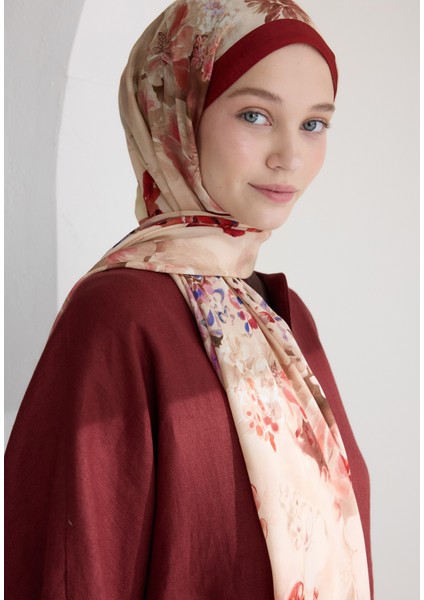 Peony Harmony Floş Viskon Şal Kırmızı indirimleri