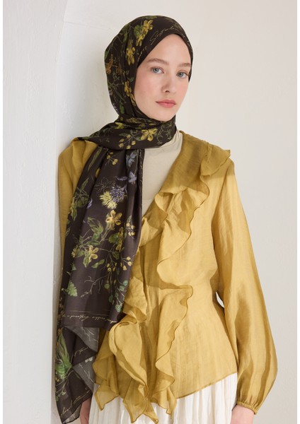 Garden Joy Floş Viskon Şal Kahve fırsatları