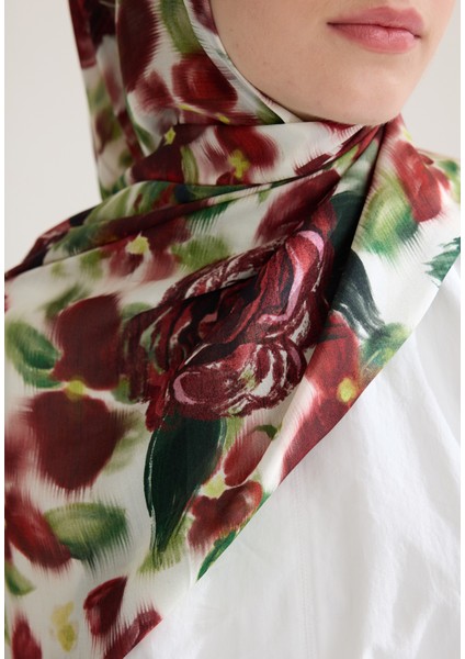 Dark Rose Floş Viskon Şal Bordo fırsatları