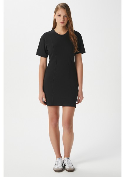 Kadın Mira Siyah Penye Elbise