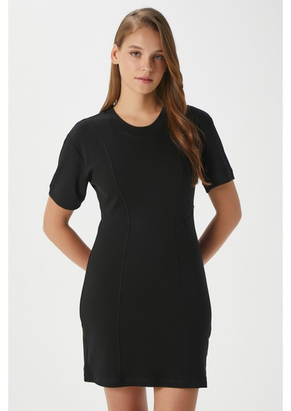 Kadın Mira Siyah Penye Elbise