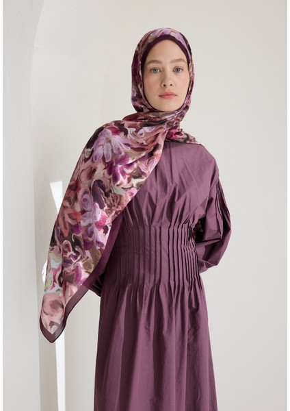 Astra Floş Viskon Şal Mürdüm modelleri