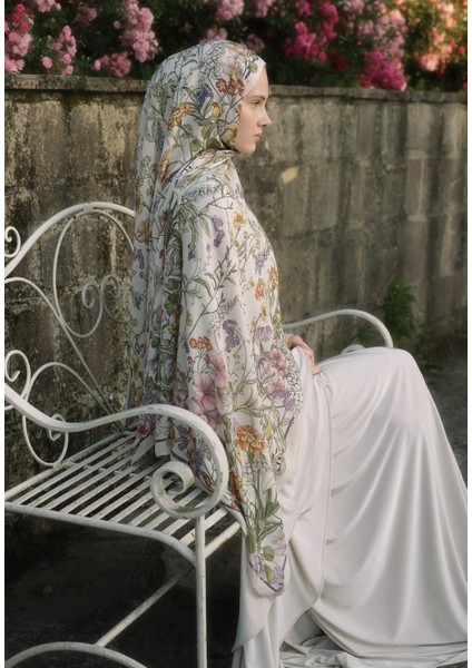 Valentına Floş Viskon Şal Bej