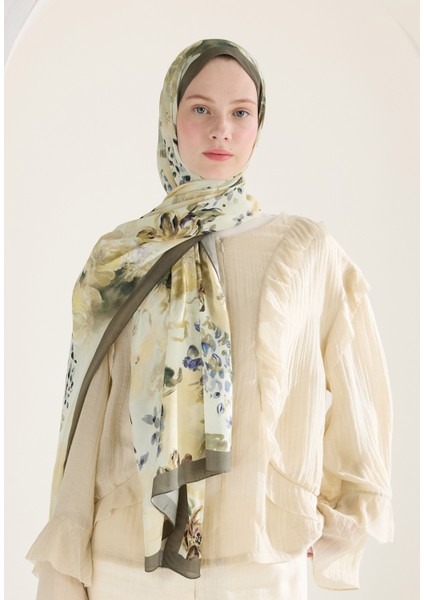 Peony Harmony Floş Viskon Şal Vizon modelleri
