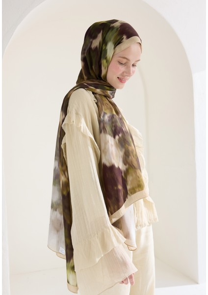 Sweet Peony Floş Viskon Şal Bej