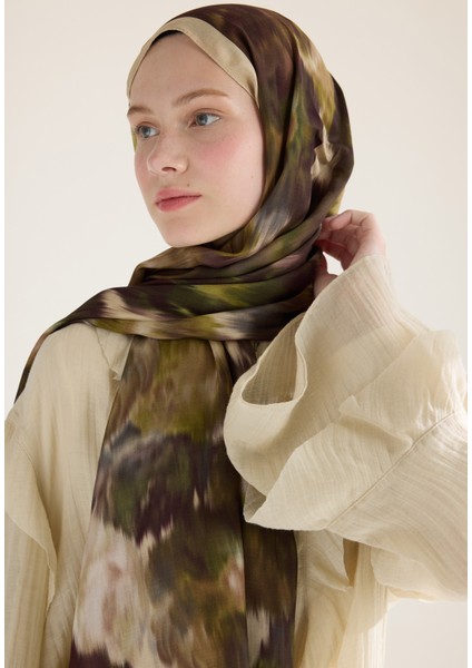 Sweet Peony Floş Viskon Şal Bej modelleri