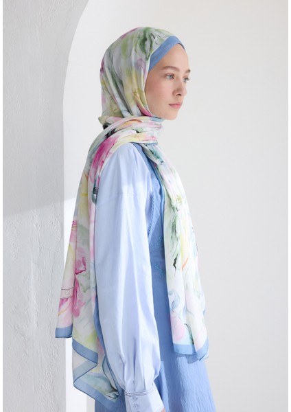 Soft Flora Floş Viskon Şal Mavi fırsatları