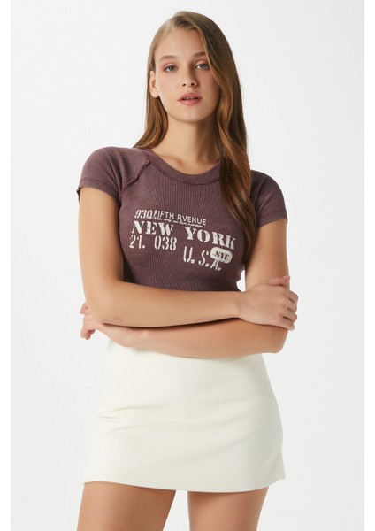 Kadın Fifth Yıkamalı Gülkurusu Crop Top fiyatları