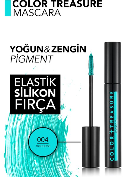 Color Treasure Hacim Veren & Yüksek Pigmentli Renkli Maskara indirimleri