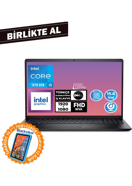 Vostro 3530 I5-1334U 32GB 512GB SSD 15.6" Fhd Ubuntu + 10.1" Tablet N3404PVNB3530U 022