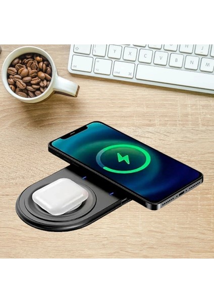 2si 1ARADA Kablosuz Saat,kulaklık ve Telefon Hızlı Şarj Etme Aparatı (5047) fiyatları