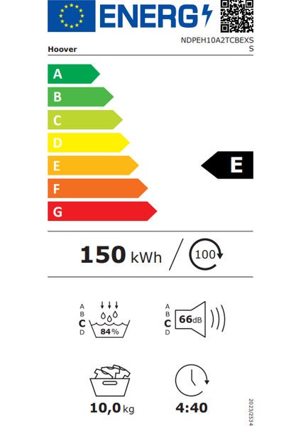NDPEH10A2TCBEXSS 10 kg Wi-Fi + Bluetooth Bağlantılı Isı Pompalı Kurutma Makinesi modelleri