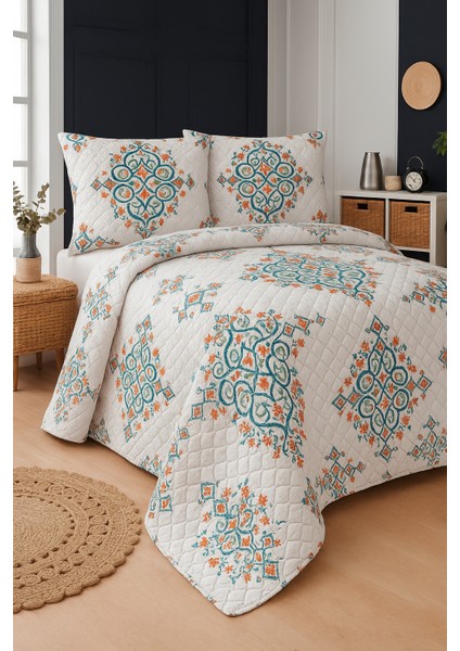 Canary Tek Kişilik Kapitone Dolgulu Pike 4 Mevsim Baklava Dsn |yastık Kılıfı Hediye| 160X230CM