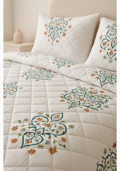 Canary Tek Kişilik Kapitone Dolgulu Pike 4 Mevsim Baklava Dsn |yastık Kılıfı Hediye| 160X230CM fırsatları