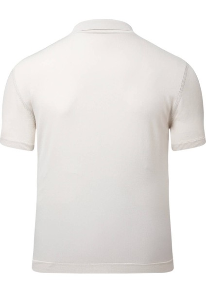 Ekru Regular Fit Polo Yaka Rayon Tişört modelleri