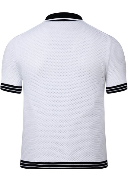 Beyaz Regular Fit Polo Yaka Pamuklu Tişört modelleri