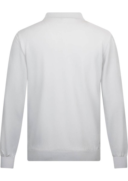 Gri Regular Fit Fermuarlı Polo Yaka Rayon Triko Kazak fiyatları