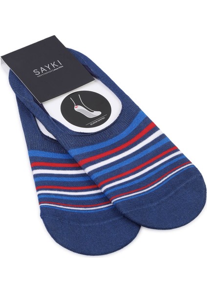 Kırmızı Desenli Pamuklu Ikili Babet Çorap