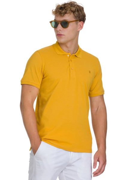 Hardal Regular Fit 100% Pamuklu Polo Yaka Tişört modelleri