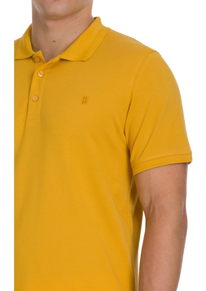 Hardal Regular Fit 100% Pamuklu Polo Yaka Tişört fırsatları
