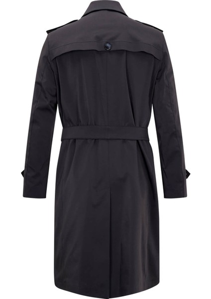 Lacivert Slim Fit Bebe Yaka Pamuklu Pardösü fiyatları