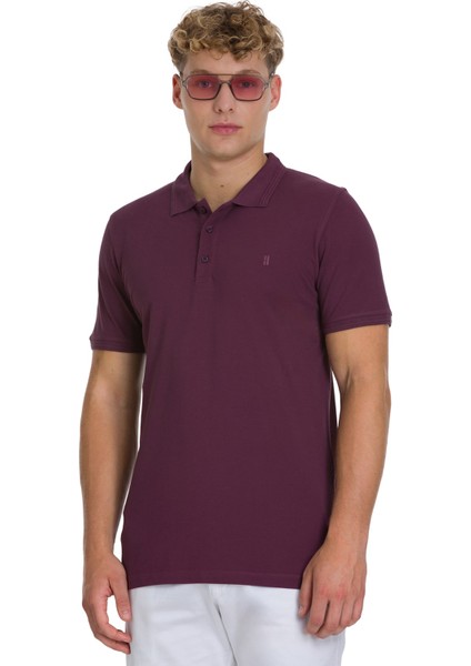 Mor Regular Fit 100% Pamuklu Polo Yaka Tişört fırsatları