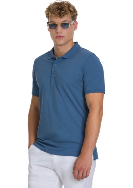 Indigo Regular Fit 100% Pamuklu Polo Yaka Tişört