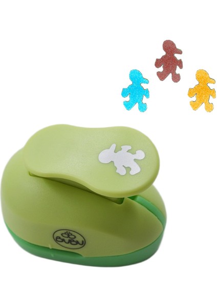 Şekilli Eva ve Kağıt Delgeci 3.4 Inç (BUBU-00019) Yeşil