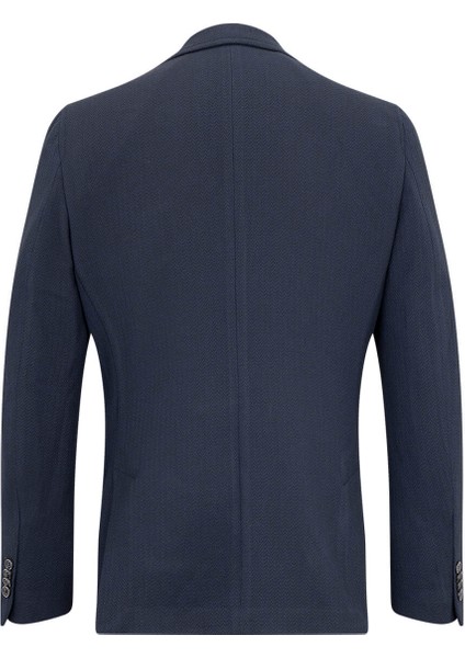 Lacivert Slim Fit Mono Yaka Klasik Ceket fiyatları
