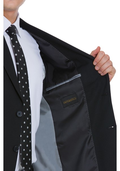 Siyah Slim Fit Mono Yaka Klasik Takım Elbise fırsatları