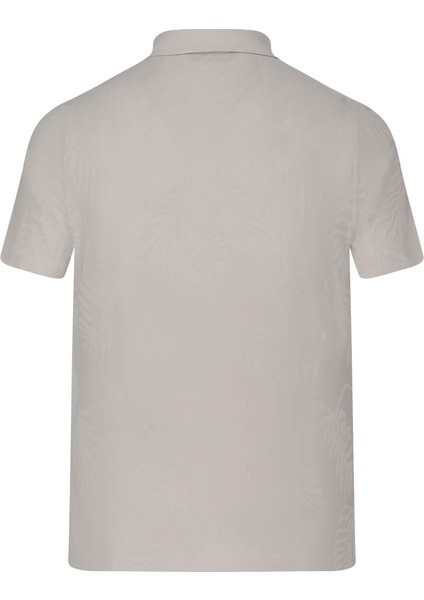 Ekru Regular Fit Apaş Yaka Gömlek Tişört modelleri