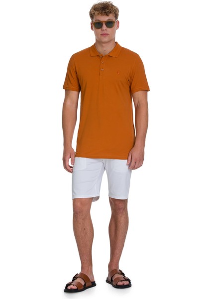 Kahverengi Regular Fit 100% Pamuklu Polo Yaka Tişört fiyatları