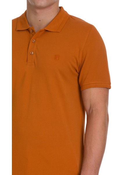 Kahverengi Regular Fit 100% Pamuklu Polo Yaka Tişört fırsatları