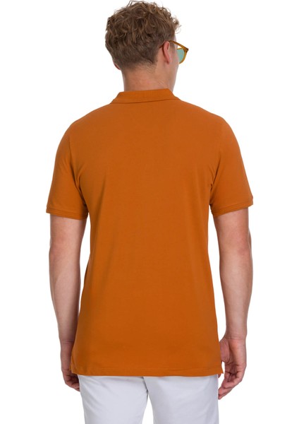 Kahverengi Regular Fit 100% Pamuklu Polo Yaka Tişört indirimleri