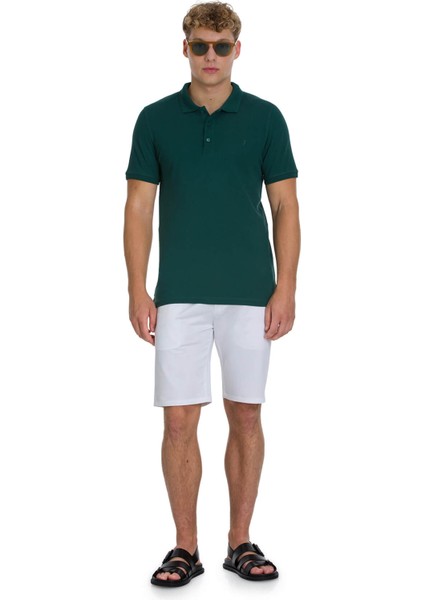 Yeşil Regular Fit 100% Pamuklu Polo Yaka Tişört fiyatları
