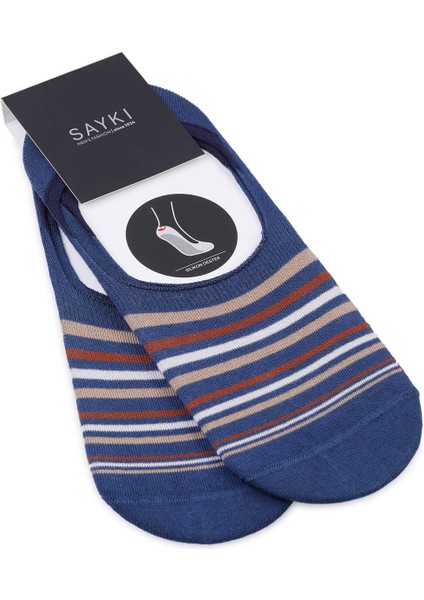 Kahverengi Desenli Pamuklu Ikili Babet Çorap