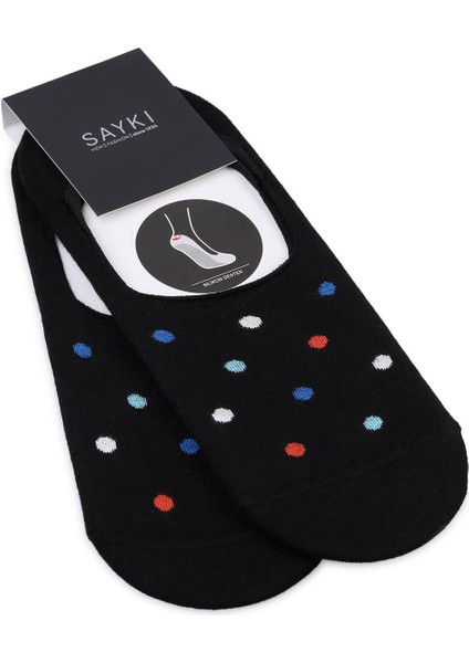 Turuncu Puantiyeli Pamuklu Ikili Babet Çorap