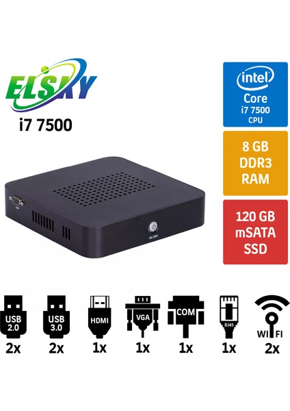 QM9700-İ7 7500 8GB/120SSD Mini Pc