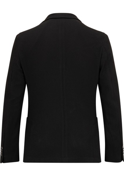 Siyah Slim Fit Mono Yaka Klasik Ceket fiyatları