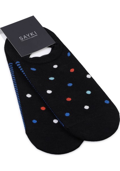 Turuncu Puantiyeli Pamuklu Ikili Babet Çorap