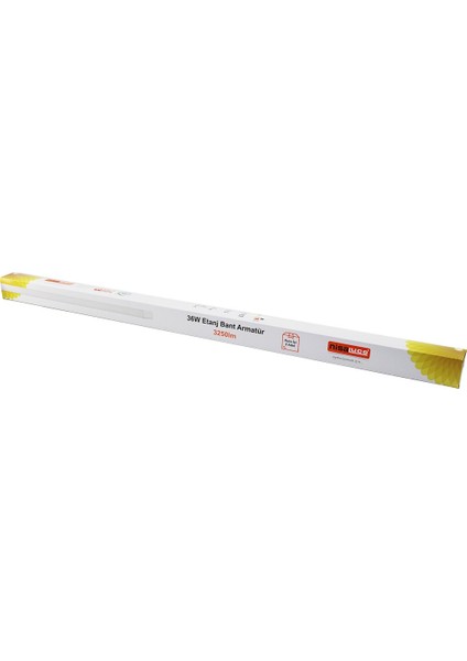 Nisaluce EAMP-082/1 2pcs 36W - 120CM LED Etanj Bant Armatür Lamba Ampul Beyaz - 6500K 3250LÜMEN Montaj Ayar Kanallı (4401)