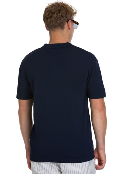 Lacivert Regular Fit Polo Yaka Rayon Tişört indirimleri